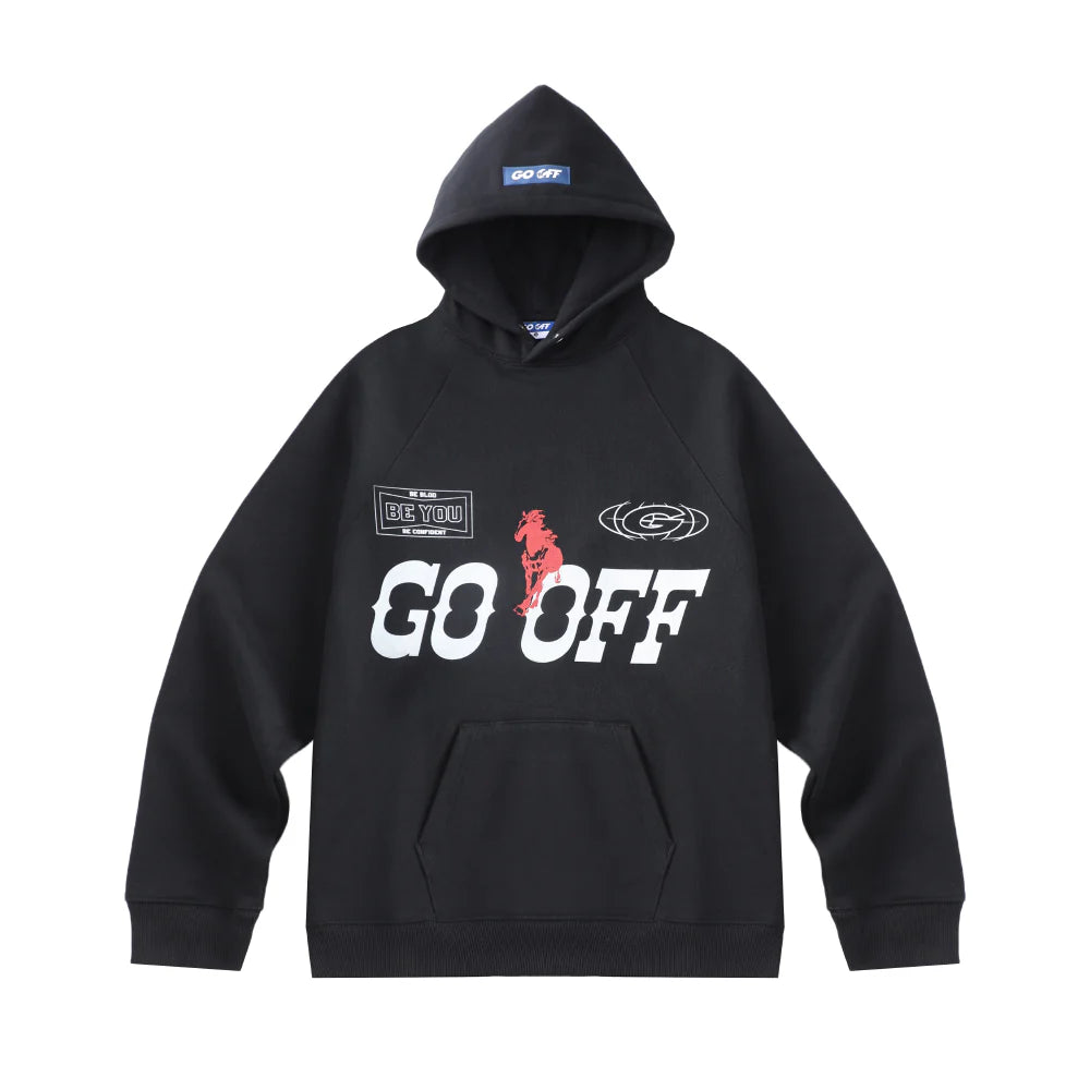 GO OFF Heavyweight Graphic Hoodie - Black
