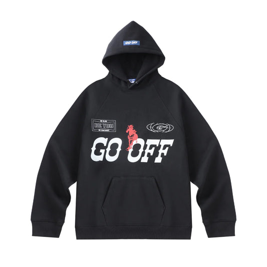 GO OFF Heavyweight Graphic Hoodie - Black