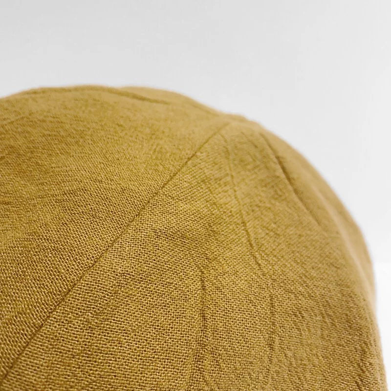 Joja - 皺皺水洗棉貝雷帽 (沙黃色)
