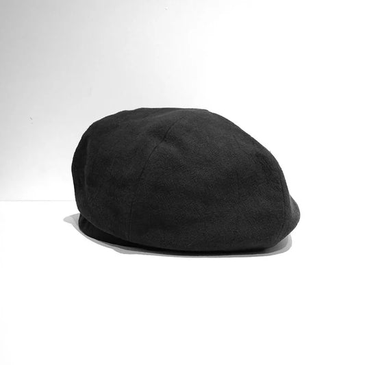 Joja - 皺皺水洗棉貝雷帽 (黑色)