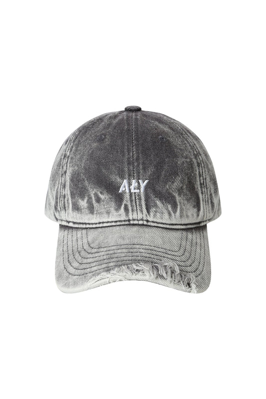 Aly Good Vibes - "ALY DISTRESSED LOGO GREY" WASHED CAP