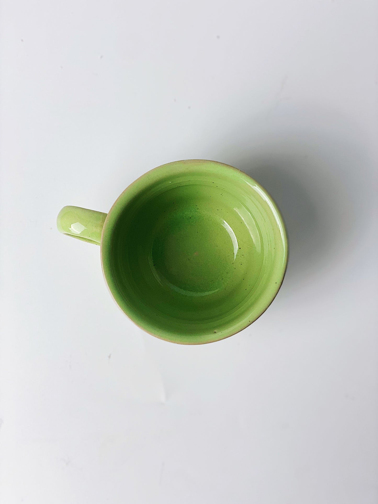 日本製美濃燒 綠色杯碟套裝 | Japanese Mino Ware Green Mug and Plate Set