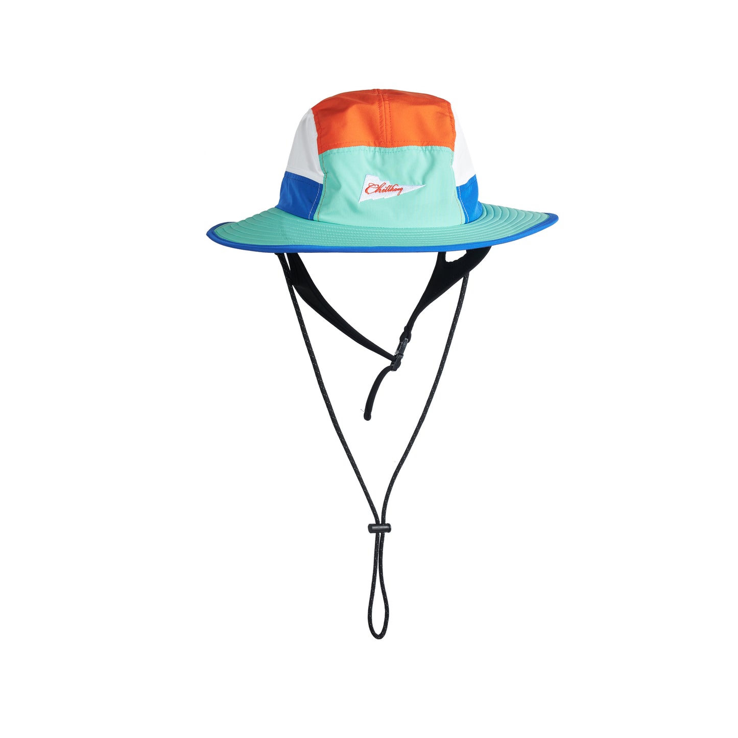 CHILLHANG 拼色衝浪漁夫帽(藍 x 橙)