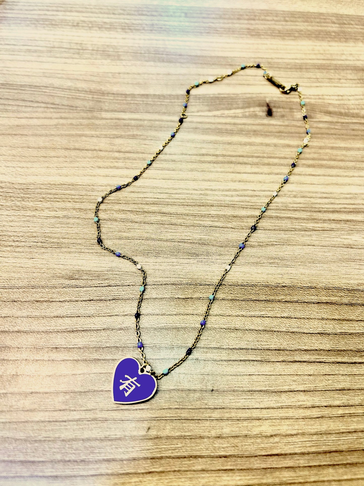 Matter Matters Speak Your Heart/ 有/$ Have/ Money Necklace • Navy/Beige