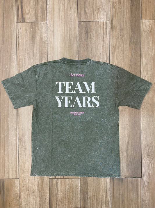 YEARS - "TEAM YEARS" Washed Tee (Army Green)