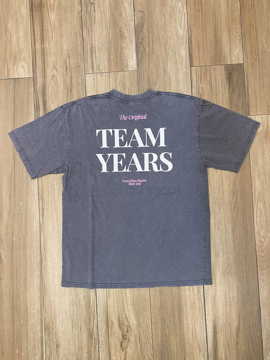 YEARS - "TEAM YEARS" Washed Tee (Grey)