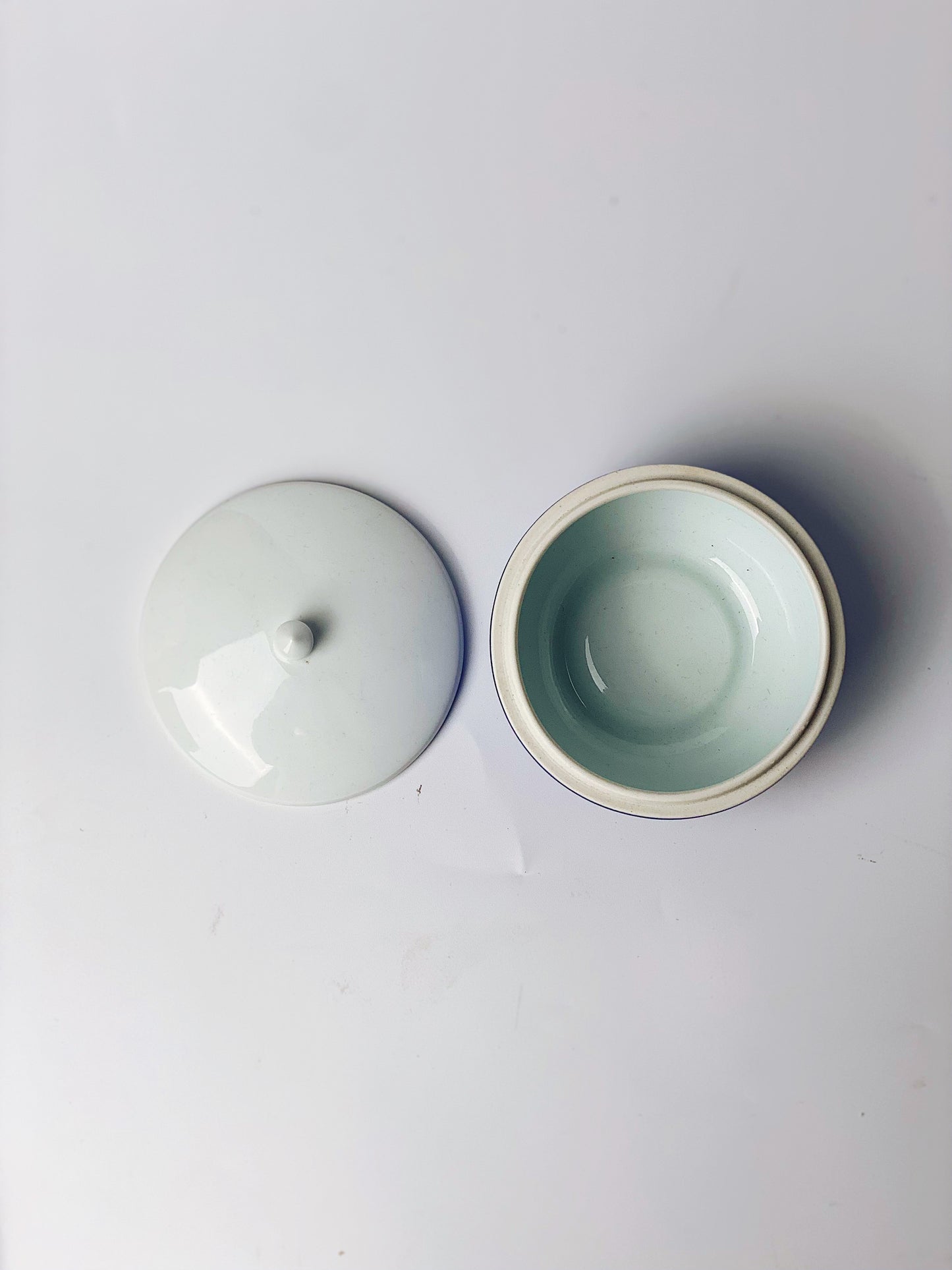 日本製有田燒 藍色條紋迷你茶碗 | Japanese Arita Ware Blue Horizontal Stripes Mini Tea Bowl