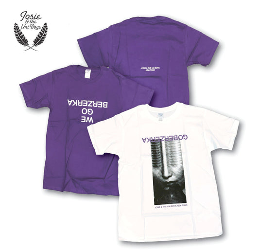 Josie & The Uni Boys - "We Go Berzerka Explode Into Life" Tee (White)