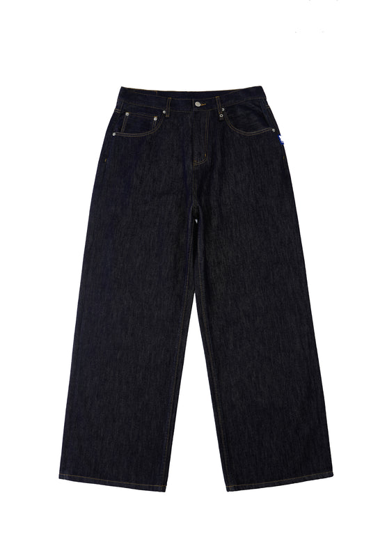 Denim Wide Straight-Leg Jeans