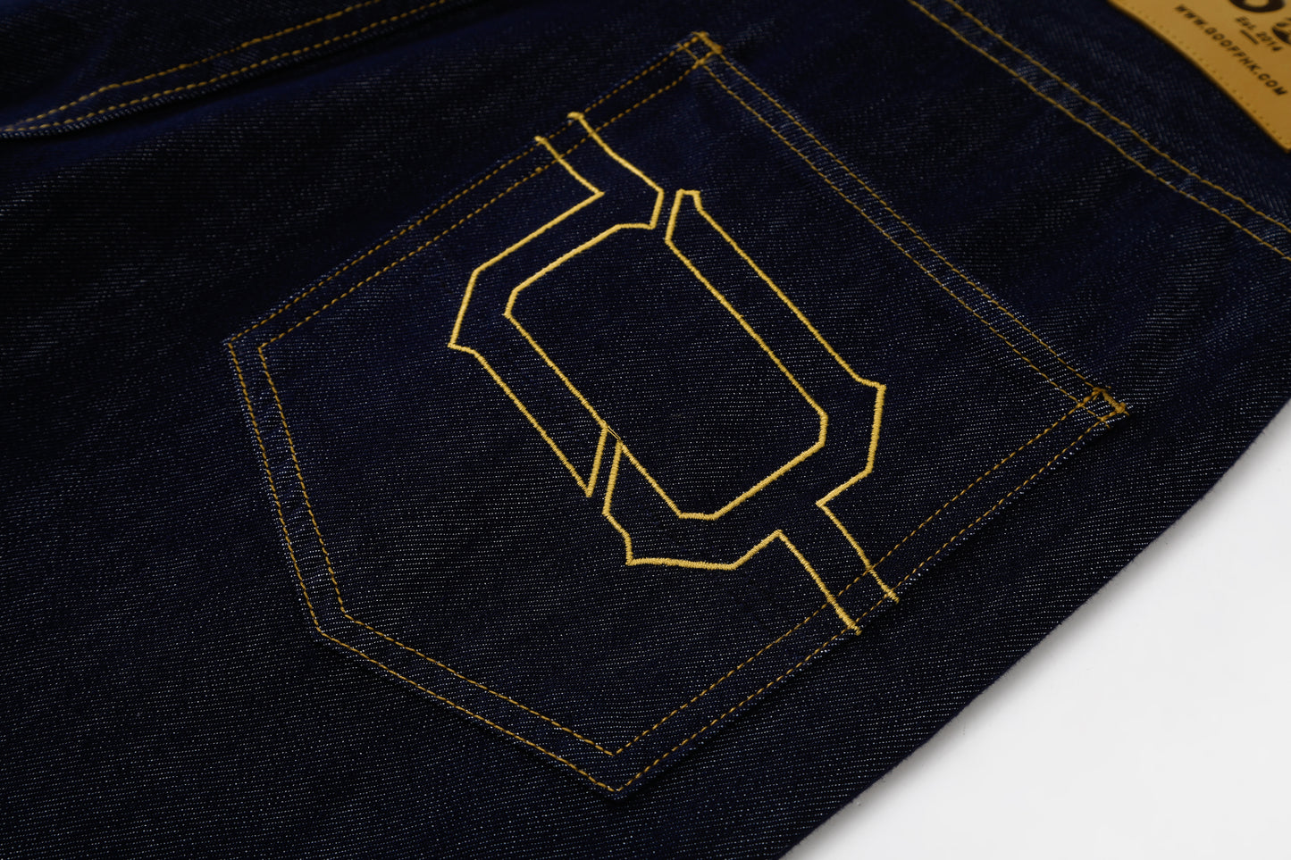 Denim Wide Straight-Leg Jeans