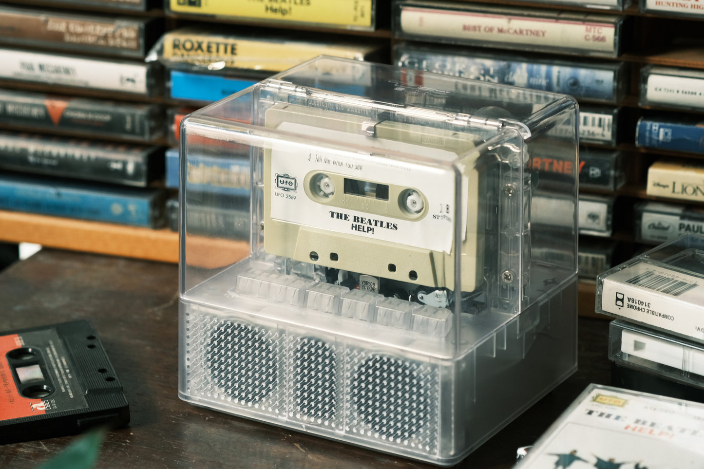 NINM LAB - IT'S REAL - Bluetooth Speaker + Cassette Player Combo [Transparent Edition]