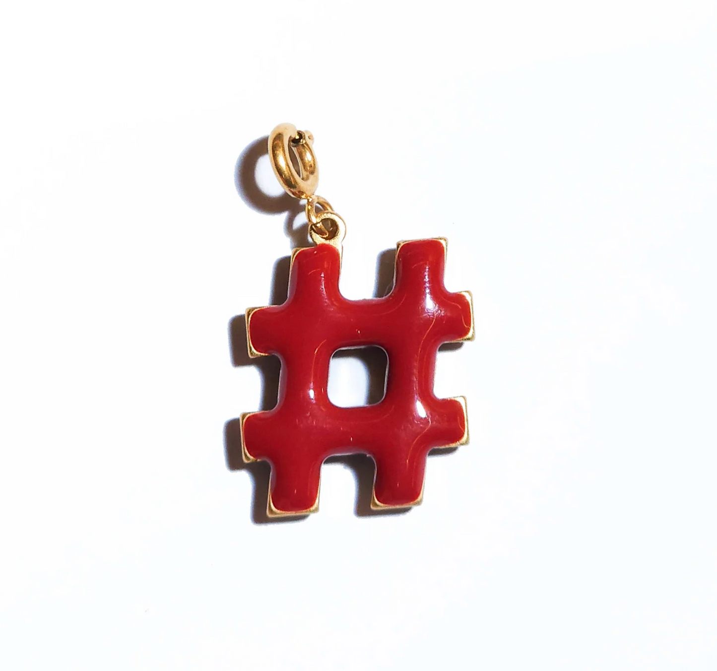 Matter Matters Hashtag Pendant • Black & Maroon