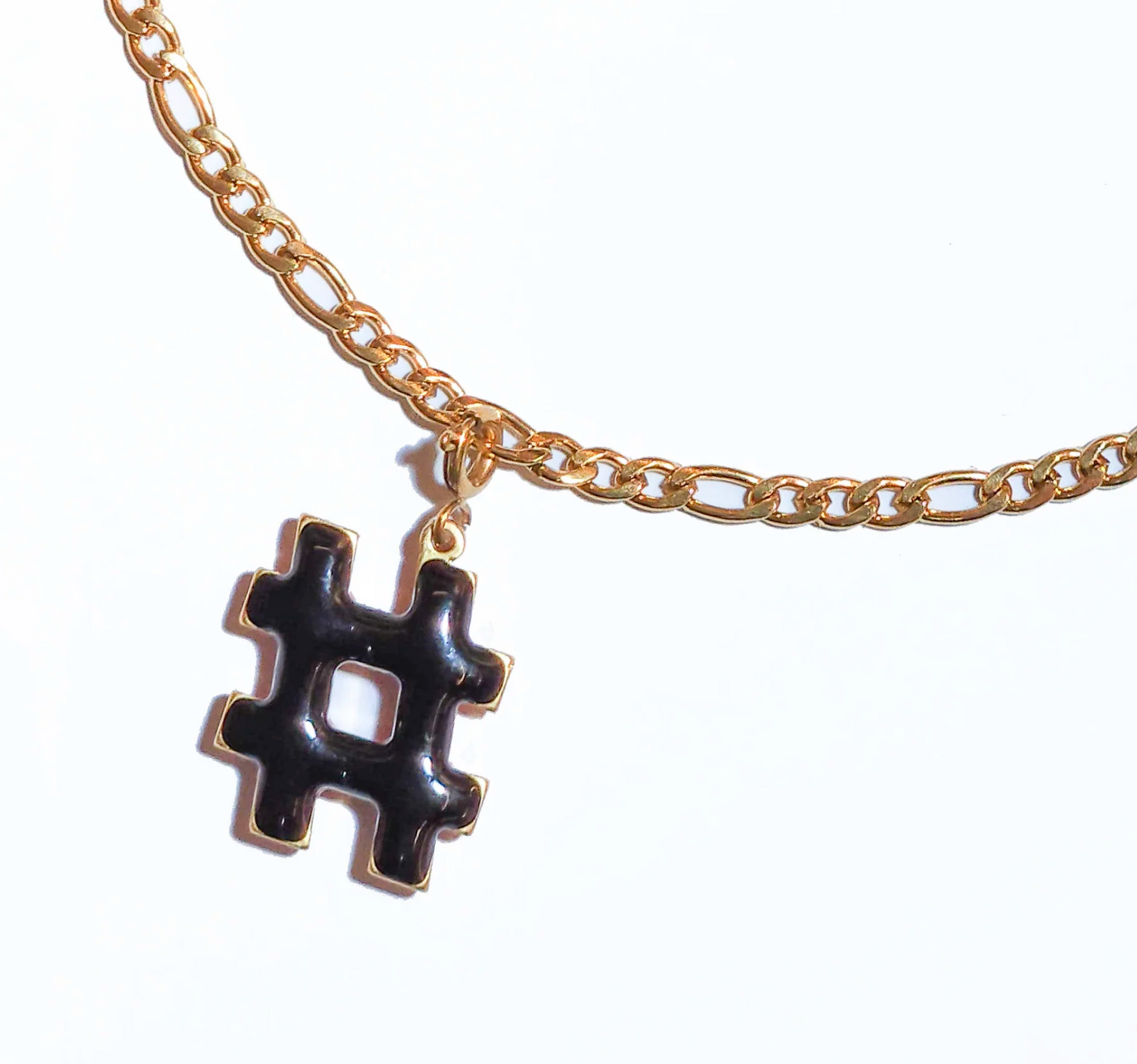 Matter Matters Hashtag Pendant • Black & Maroon