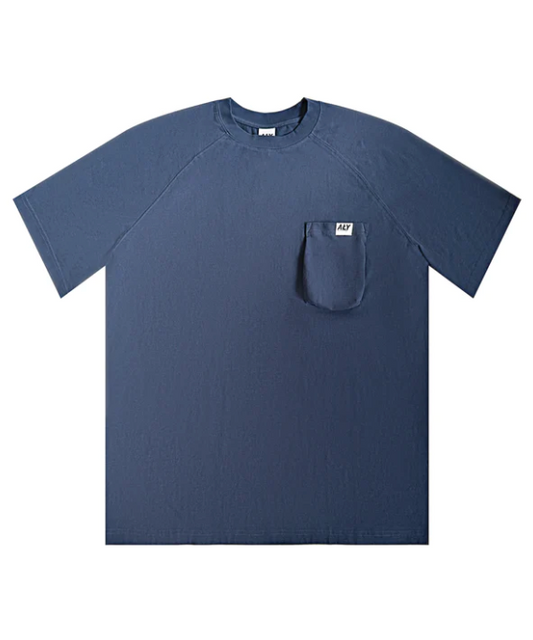 Aly Good Vibes - Logo Pocket Tee (Navy)