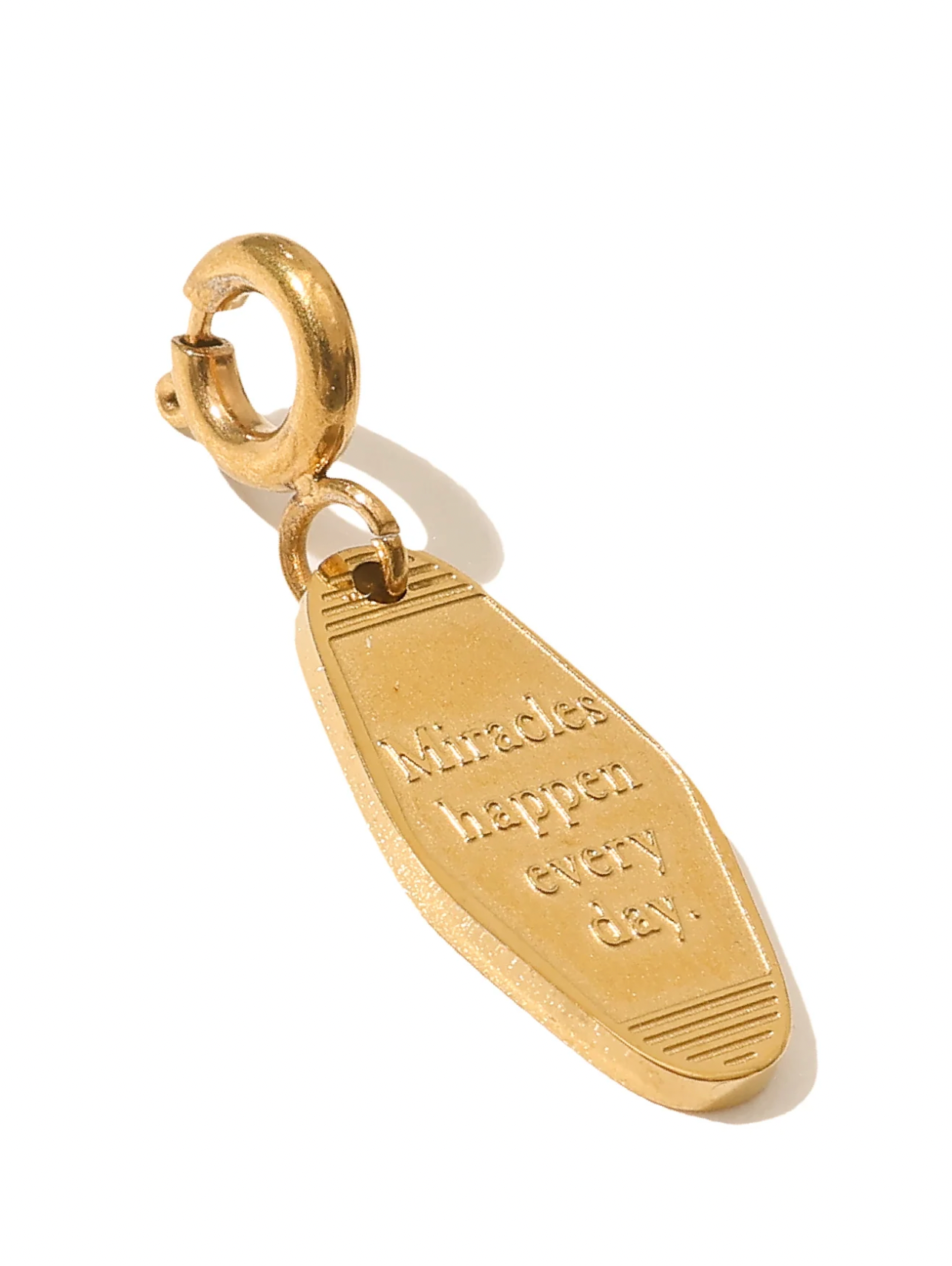 Matter Matters 'Miracles Happen Everyday' Key Tag Pendant • Gold