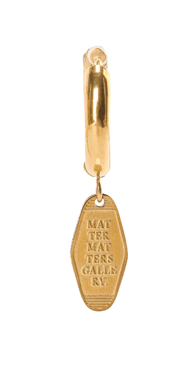 Matter Matters Check in Motel Key Tag Hoops • Gold