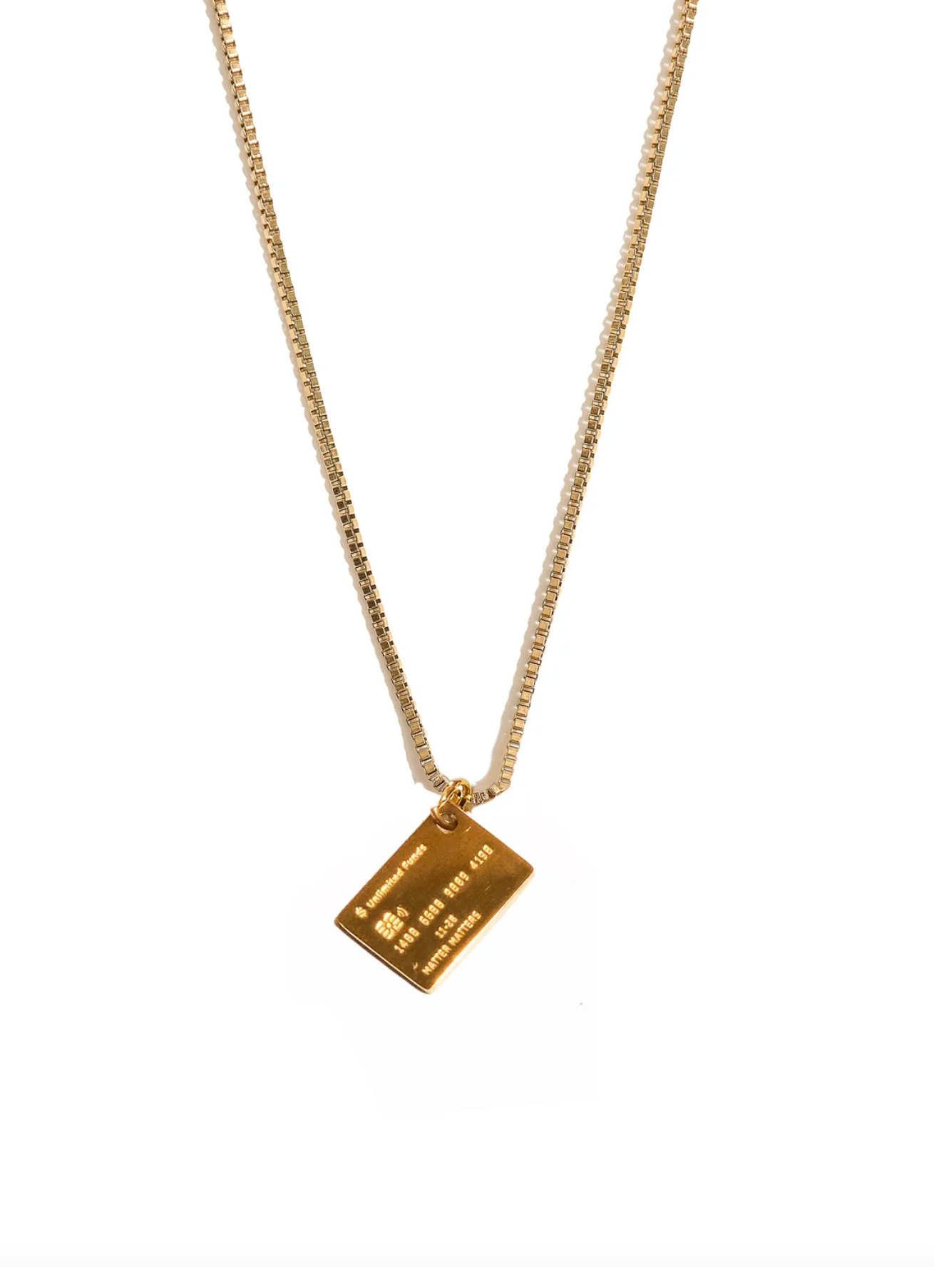 Matter Matters Unlimited Funds Credit Card Necklace • Gold