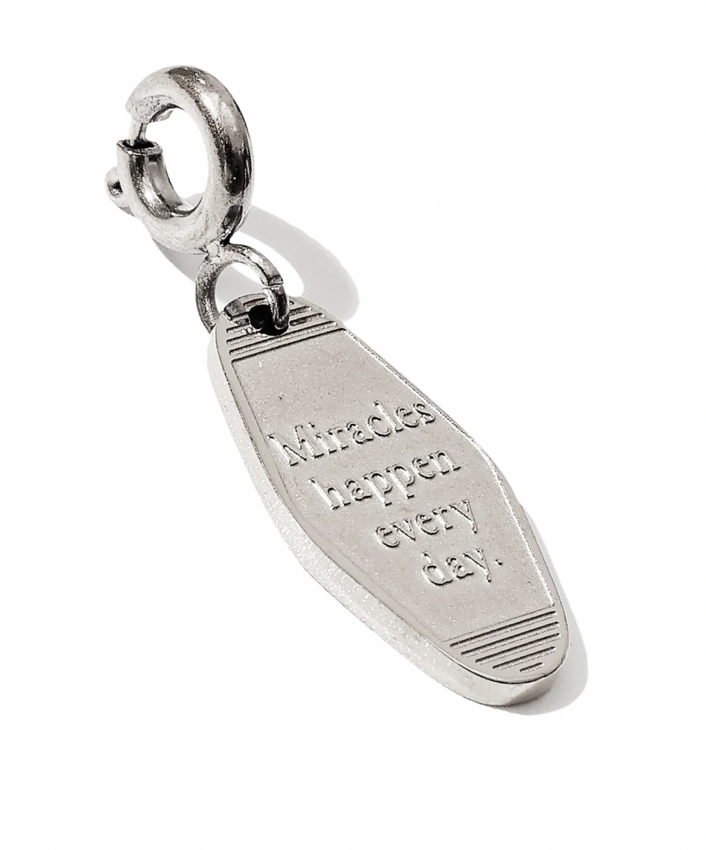 Matter Matters 'Miracles Happen Everyday' Key Tag Pendant • Steel