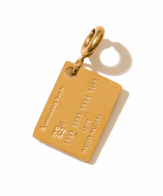Matter Matters Unlimited Funds Credit Card Pendant • Gold