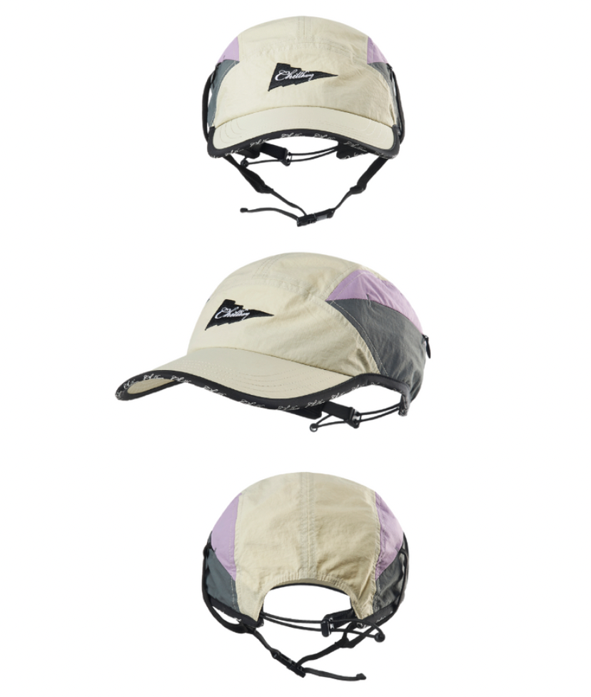 CHILLHANG 拼色衝浪棒球帽(紫 x 灰)