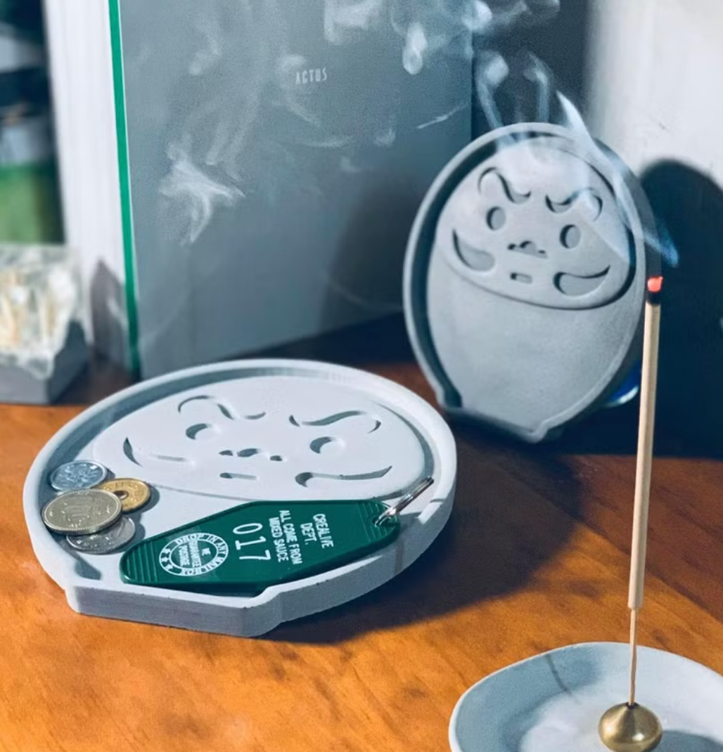 MUDLAB - 達摩 原創水泥置物碟【淺灰】SIZE S