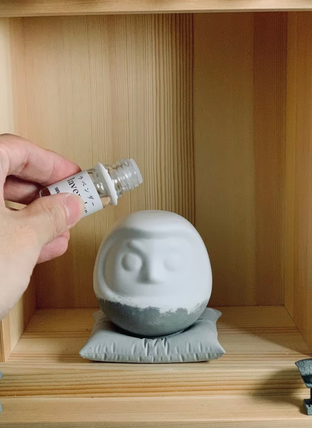 MUDLAB - 素白與灰調 水泥達摩造型擴香座連水泥座墊