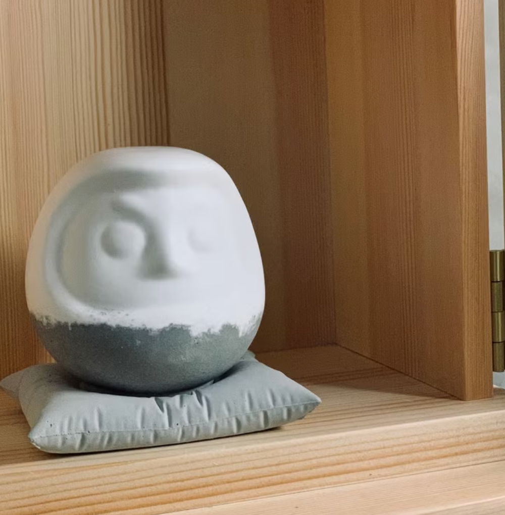 MUDLAB - 素白與灰調 水泥達摩造型擴香座連水泥座墊