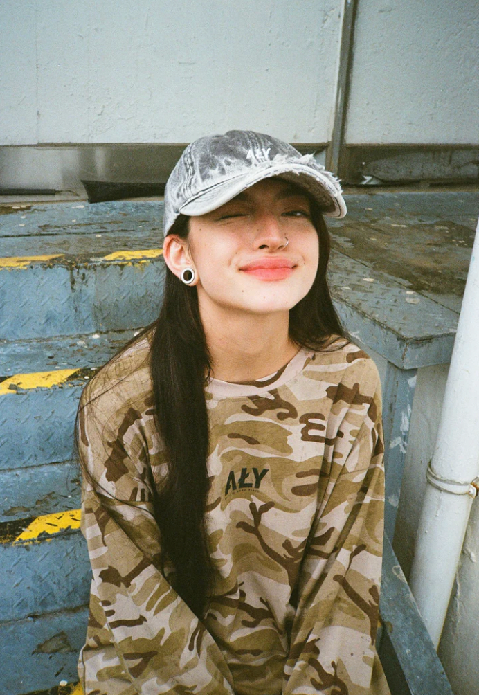 Aly Good Vibes - "LOGO CAMO" LONG SLEEVE TEE