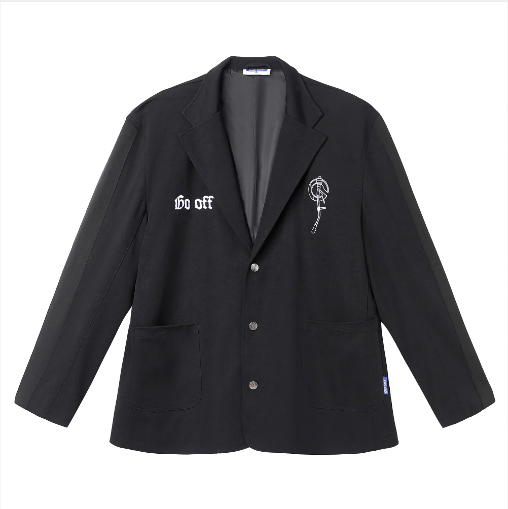 GO OFF | GOTHIC EMBROIDERED BLAZER 哥德刺繡運動西裝外套
