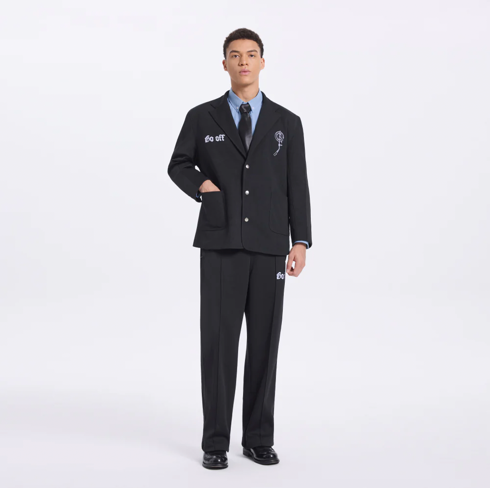 GO OFF | GOTHIC EMBROIDERED BLAZER 哥德刺繡運動西裝外套