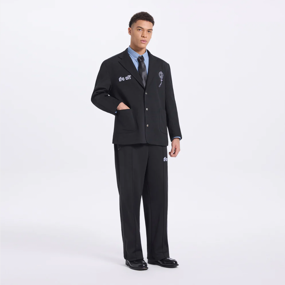 GO OFF | GOTHIC EMBROIDERED BLAZER 哥德刺繡運動西裝外套