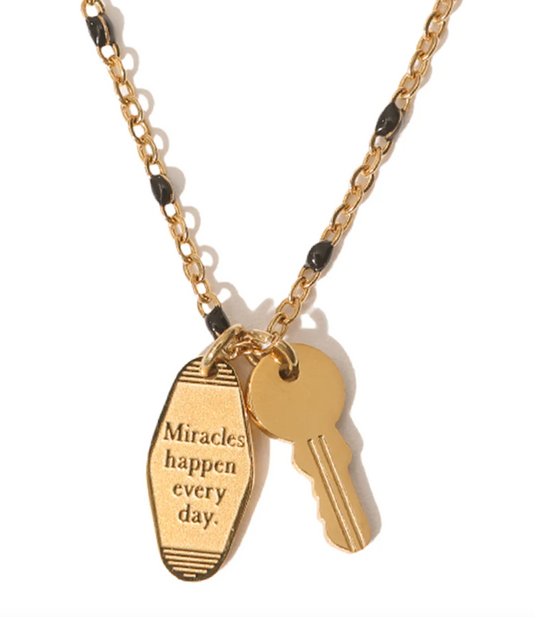 Matter Matters Vacation Key Tag Necklace • Black Chain
