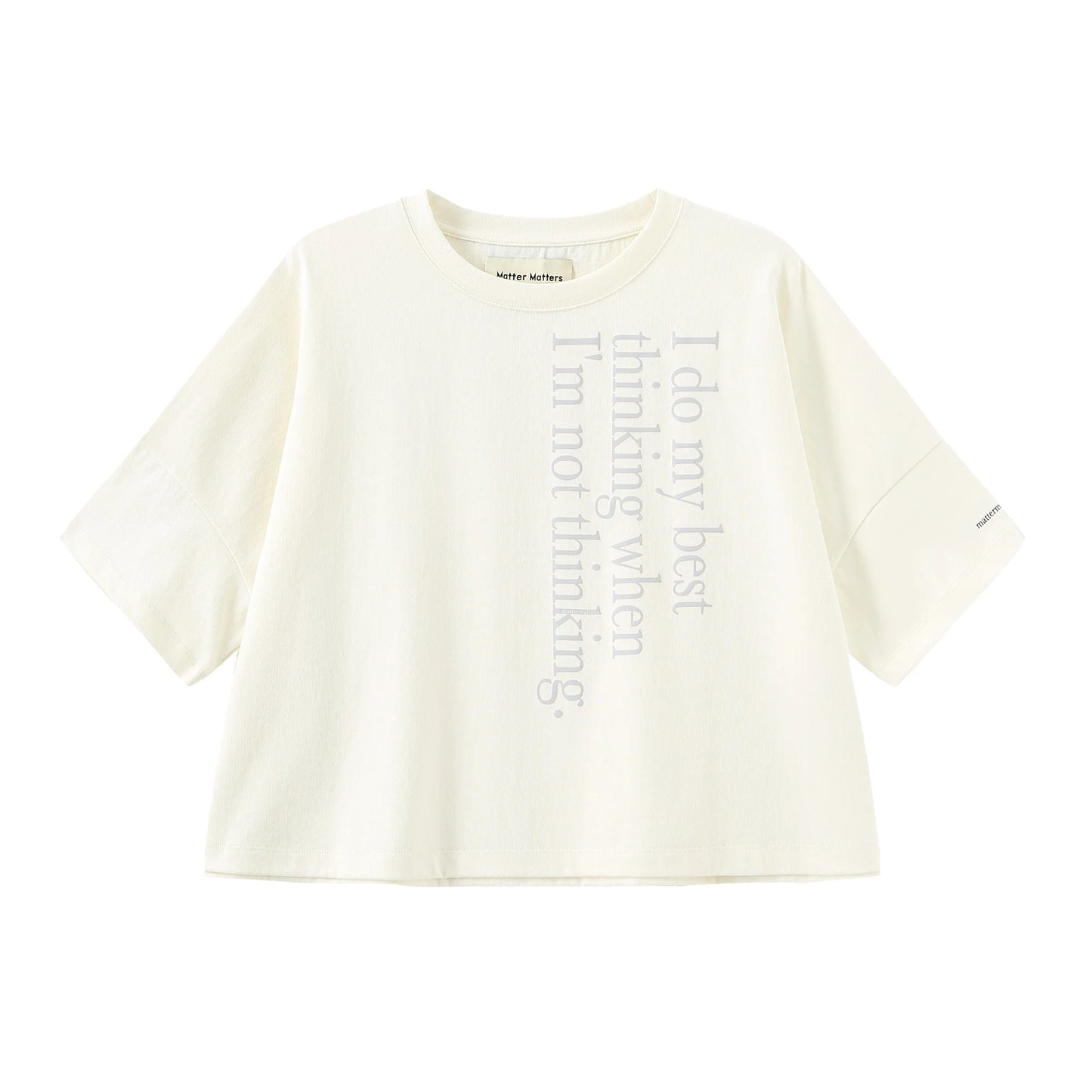 Matter Matters Best thinking / Oversized Short Tee • Beige