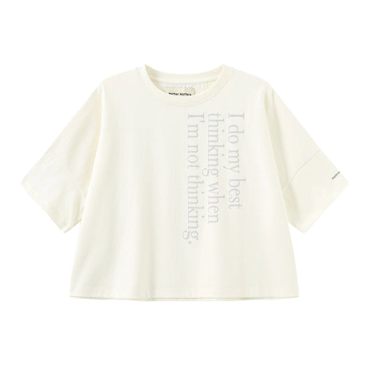 Matter Matters Best thinking / Oversized Short Tee • Beige