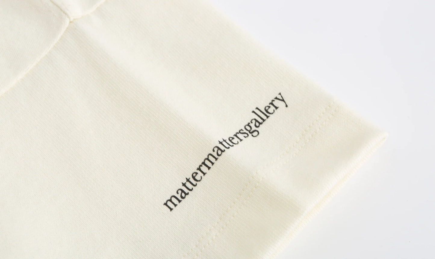 Matter Matters Best thinking / Oversized Short Tee • Beige