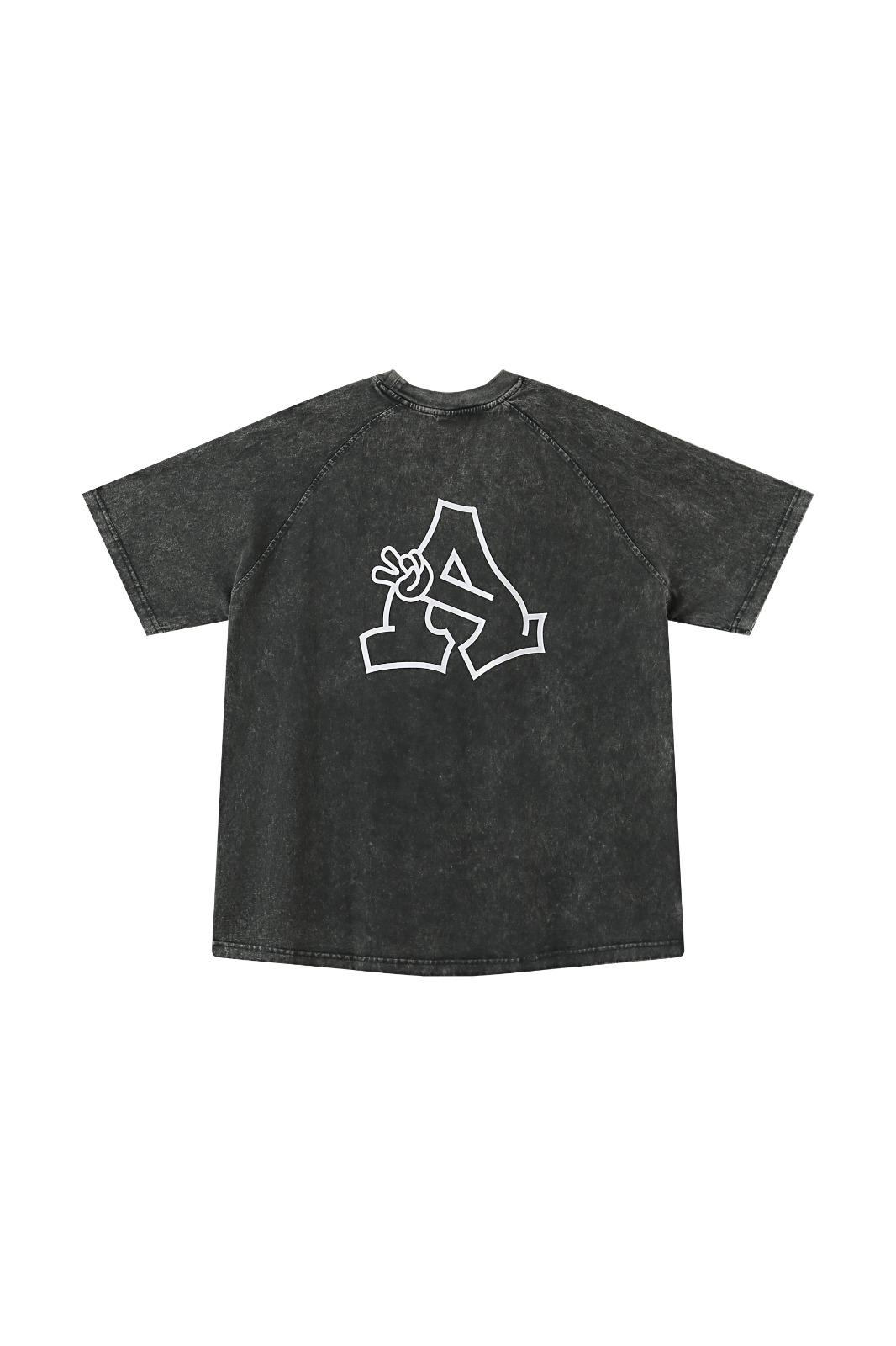 Aly Good Vibes - "Peace Out" Tee (Dark Grey)