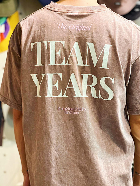 YEARS - "TEAM YEARS" Washed Tee (Brown)