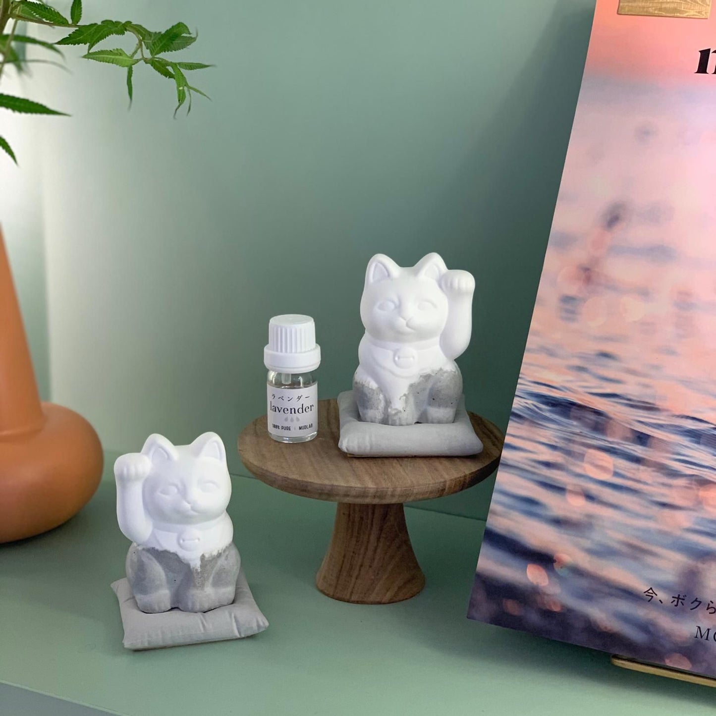 MUDLAB - 元祖版 水泥招財貓擴香座 (單隻)連水泥咕𠱸 右招財 / 左招福