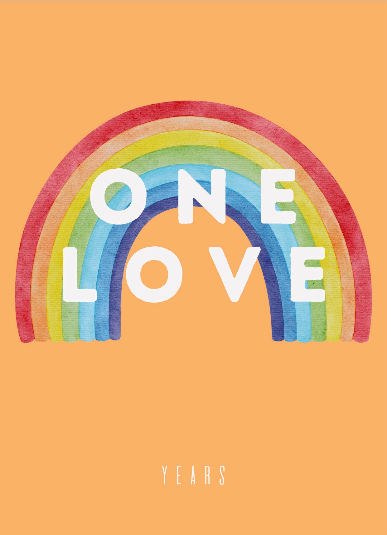 YEARS Postcards - ONE LOVE (Full Rainbow)