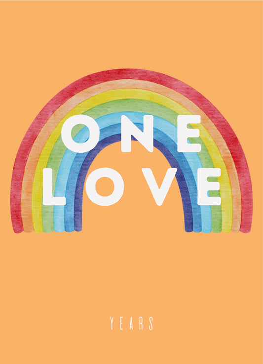 YEARS Postcards - ONE LOVE (Full Rainbow)