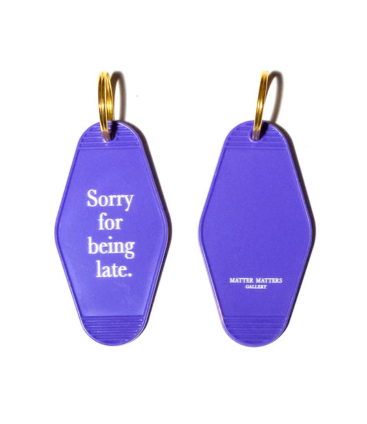 Matter Matters Keyring • Purple • Sorry for being late.