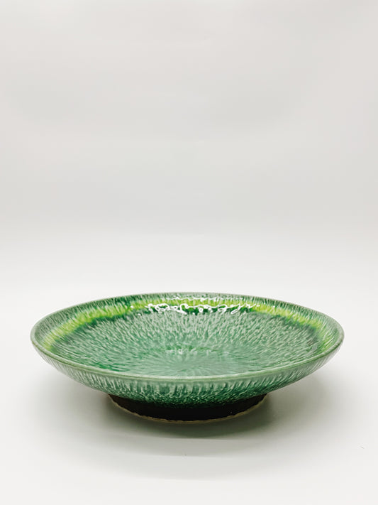 日本製美濃燒 湖水綠高地碗 | Japanese Mino Ware Green Lake Sink High Ground Plate