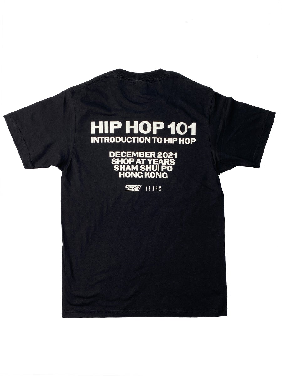 Hip Hop 101 Tee Graffiti 香港 (Black)