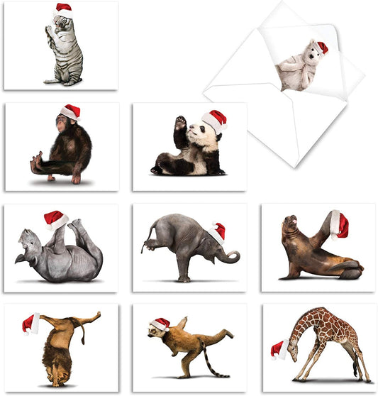 Christmas Cards 聖誕卡 - Yoga Animals