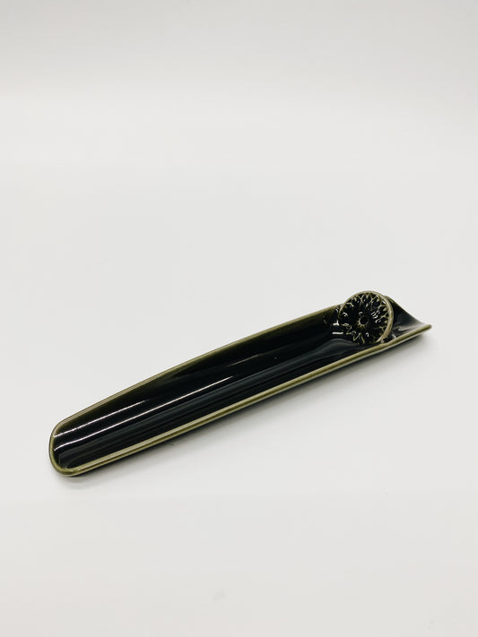 日本製美濃燒 陶瓷香台 (橄欖) | Japanese Mino Ware Ceramic Incense Stick Stand (Olive)