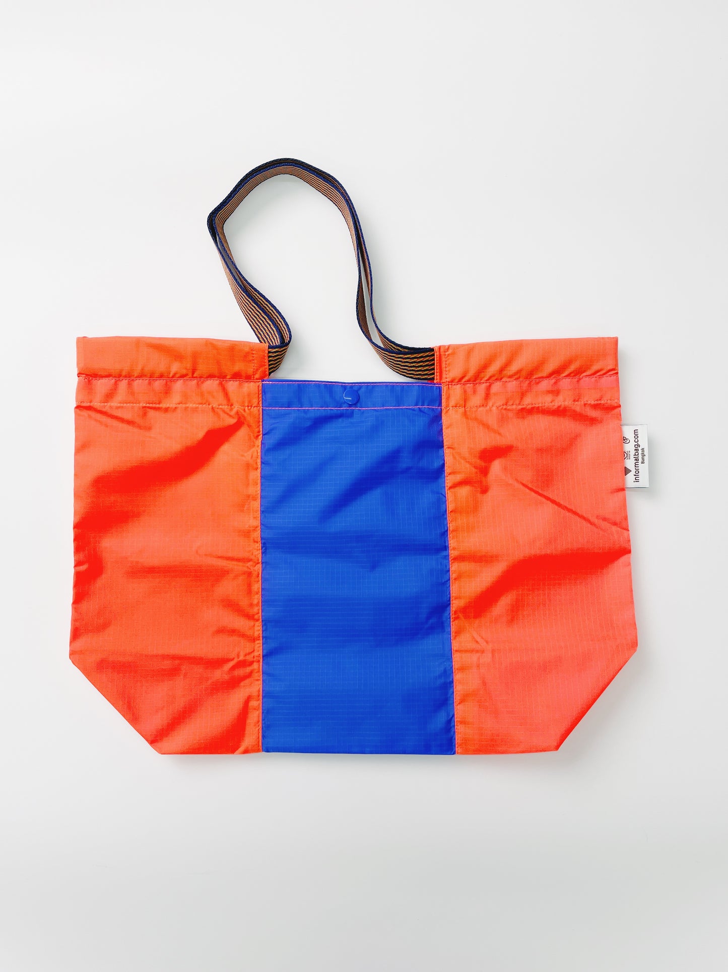 Informal Bag Multicolors Checkout Bag (Easy Blue & Orange)