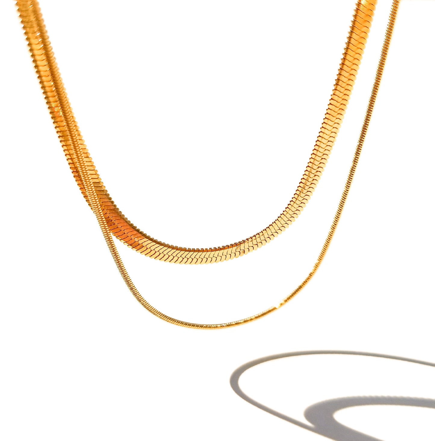 Matter Matters Double Layer Necklace • Gold