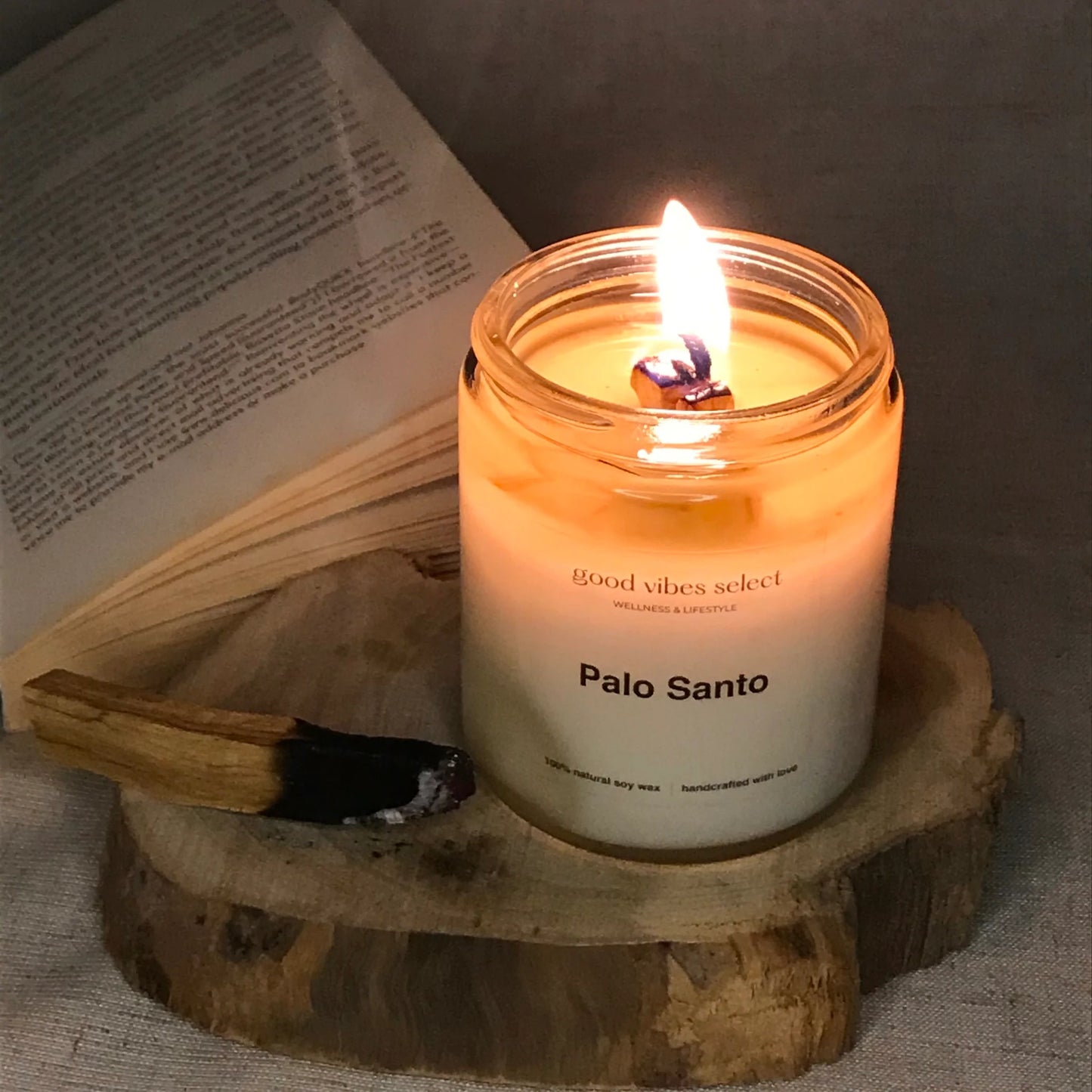 Good Vibes Select 秘魯聖木蠟燭 - 聖木蠟燭芯 Palo Santo with Palo Santo Wick Candle