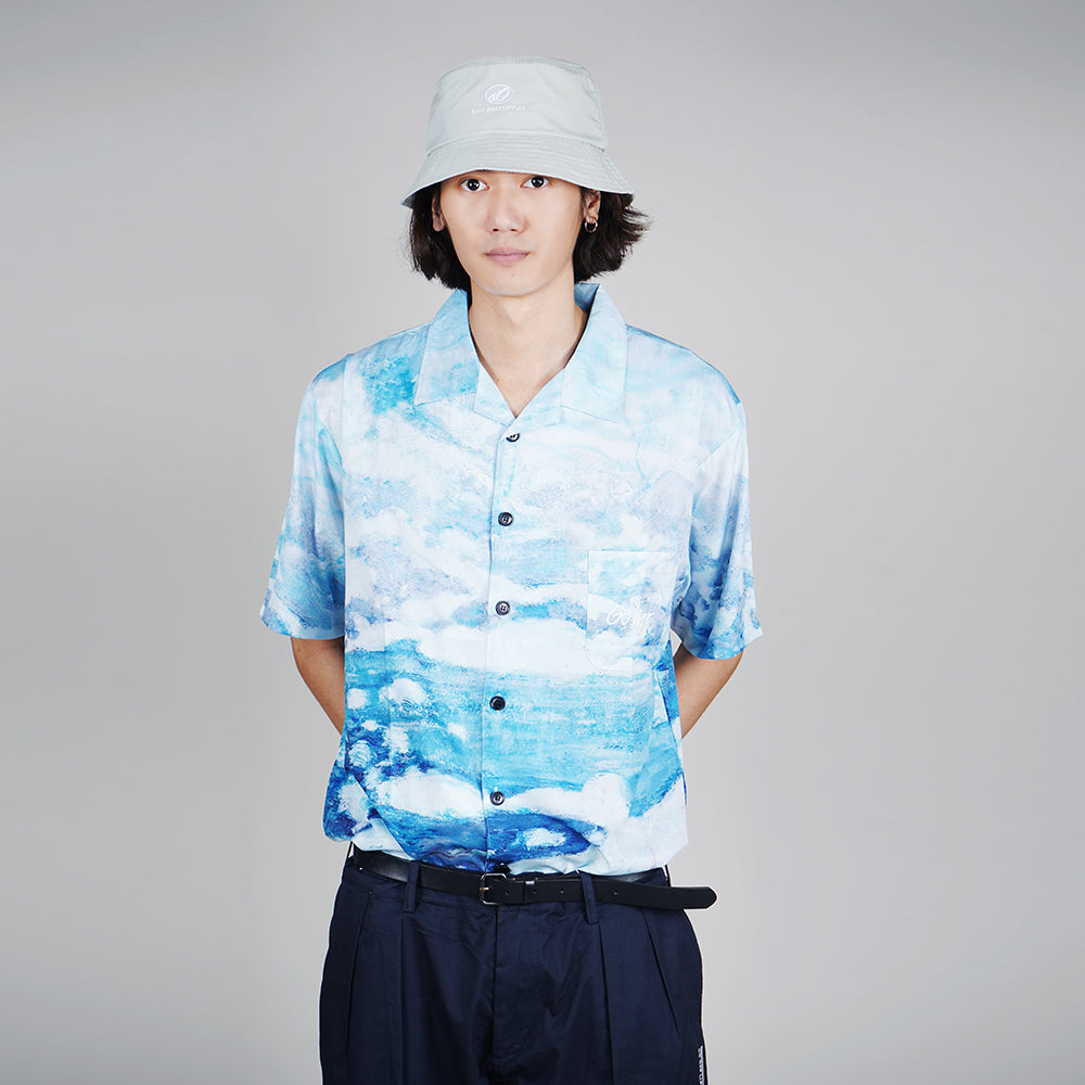 GO OFF EYE LOGO BUCKET HAT (Blue)