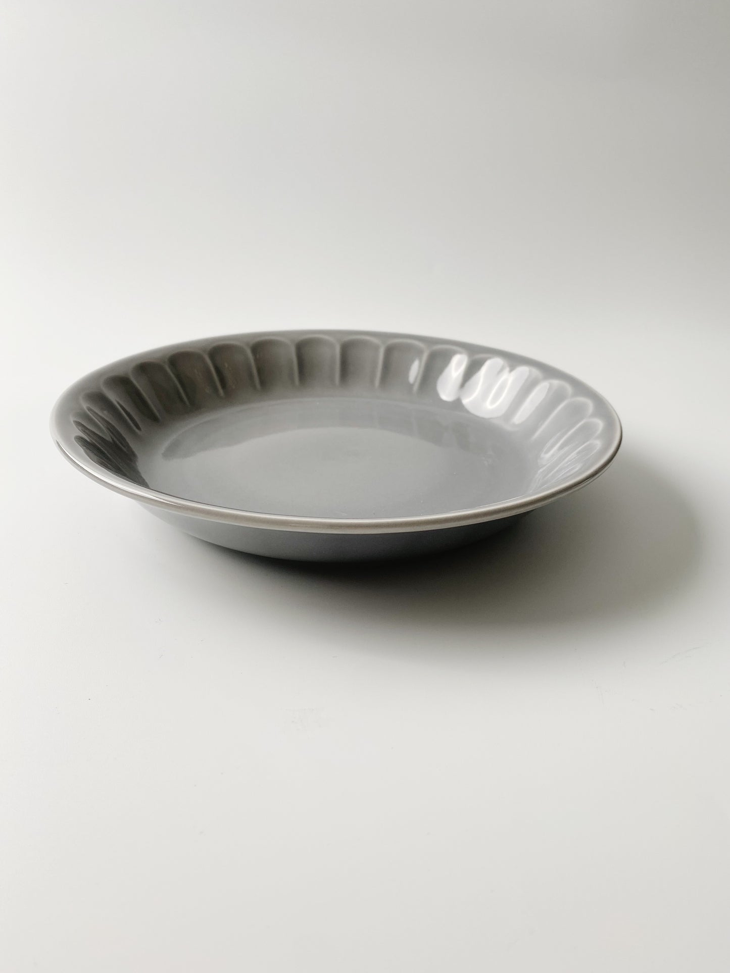 日本製美濃燒 Mebore 陶瓷中型碟(灰色)｜Japanese Mino Ware Mebore Plate(Size M)(Grey)